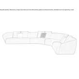 Curved sectional sofa Berzasca