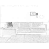 Corner sofa bed in fabric Therwil