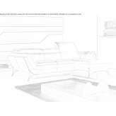 Sectional sofa with chaise longue Nittenau