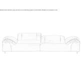 Skórzana sofa 3-osobowa z zagłówkiem Frystak
