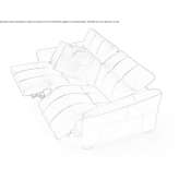 Quilted leather sofa with fold-out armchair Pysznica