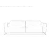 Two-seater fabric sofa with electric drive Verzuolo