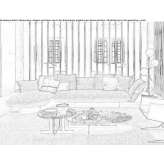 Fabric sofa with chaise longue Halensee
