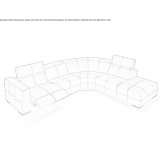 Corner relaxing leather sofa with electric drive Gowanda
