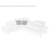 Narożna rozkładana sofa materiałowa z zagłówkiem Kintore