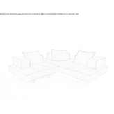 Nabuk corner sofa with a sled base Borsbeke