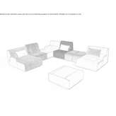Corner sectional modular fabric sofa Ulanow