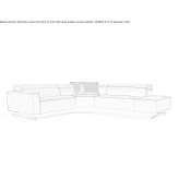 Narożna rozkładana sofa materiałowa z napędem elektrycznym Curtina