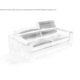 Leather 3-seater sofa Juia