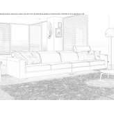4-seater leather sectional sofa Samayac