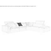 Skórzana sofa rozkładana segmentowa Agramunt