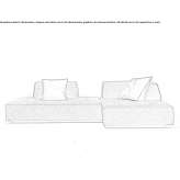 Narożna i modułowa sofa materiałowa Xinguara