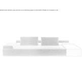 Fabric sofa with integrated magazine rack Pericos