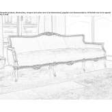 3-seater fabric sofa Gragnano