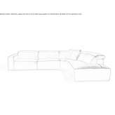 Narożna modułowa rozkładana skórzana sofa Agramunt