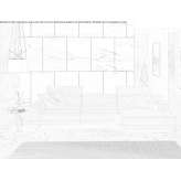 Leather 3-seater sectional sofa with chaise longue Bigolino