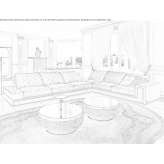 Corner sectional sofa in fabric Gragnano
