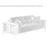 Sofa with integrated magazine rack Nebra