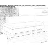 Materiałowa rozkładana sofa Kinsey