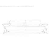 Skórzana sofa 3-osobowa rozkładana z zagłówkiem Kintore