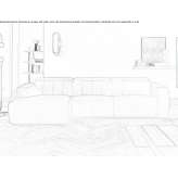 A relaxing 3-seater fabric sofa with a chaise longue Baulon