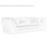 Leather 3-seater sofa Gragnano