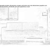 Materiałowa rozkładana sofa Falerone