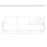 Leather 3-seater sofa Llangan