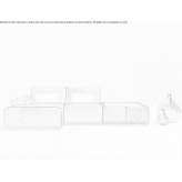 Modułowa skórzana sofa z szezlongiem Sonson