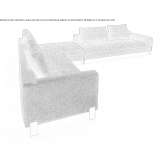 Narożna sofa z tkaniny Eratyra