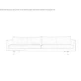 Upholstered leather sofa based on a sled Craon