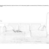 Sectional fabric sofa with a chaise longue Lambert