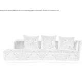 Curved 3-seater fabric sofa Eyragues