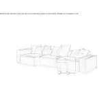 Corner sectional sofa in fabric Accokeek