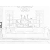 3-seater fabric sofa Heist