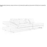 Sofa materiałowa segmentowa ze zdejmowanym pokrowcem Oberbiel