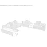 Narożna sofa segmentowa z tkaniny Havirov