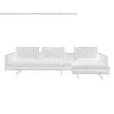 Sofa materiałowa z szezlongiem Pardosi