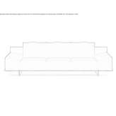 Sofa materiałowa 3-osobowa Mirabel