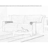 Materiałowa rozkładana sofa ze zdejmowanym pokrowcem Gjinar