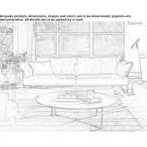 3-seater fabric sofa with a removable cover Isaacs