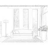 Upholstered fabric fold-out with removable cover Vignot