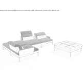 Sectional modular sofa with foldable backrest Northiam