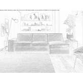 4-seater fabric sofa with a chaise longue Flitwick