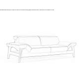 Leather 3-seater sofa Chalton