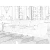 Leather 3-seater sofa Gragnano