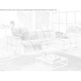 Relaxing 3-seater leather sofa with electric drive Gowanda