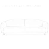 Sofa materiałowa 2-osobowa Myki