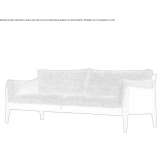 3-seater fabric sofa with a removable cover Bolbosi