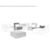 Sofa segmentowa ze skóry i tkaniny Ulanow